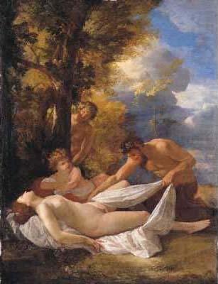 Nicolas Poussin Nymph and satyrs china oil painting image